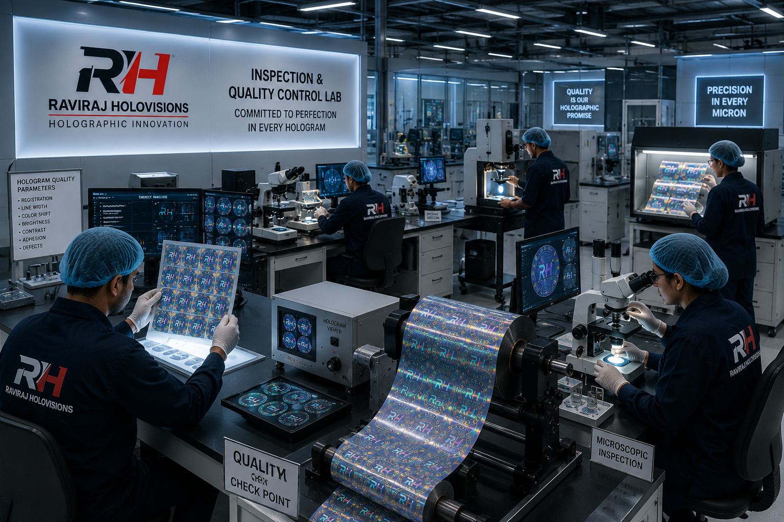 Raviraj Holovisions inspection and quality control lab